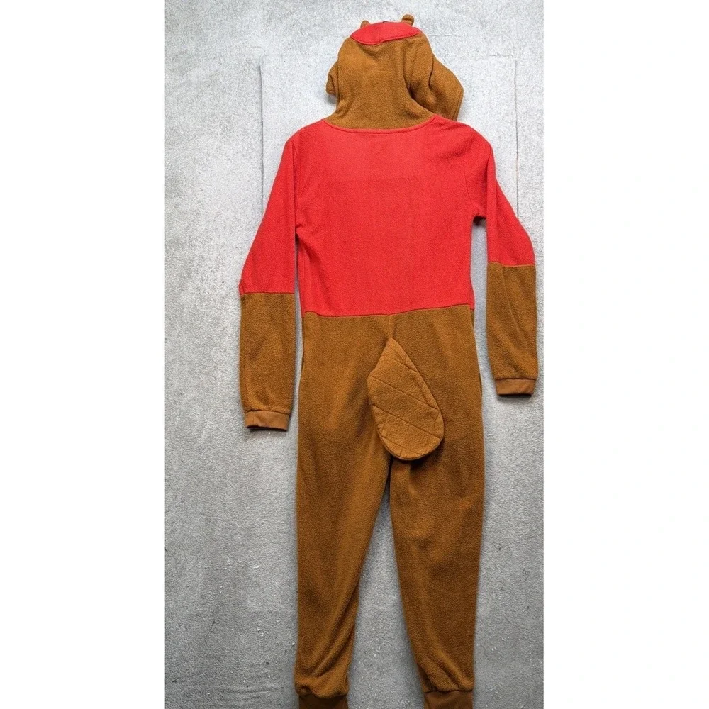 Buc-ee's Hooded‎ One Piece Pajamas Youth XS Beaver Sleeper